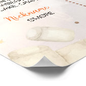 S'more Campfire 1st誕生日フォトマイルストーンサイン ポスター (角)