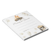 S'more Campfire 1st Birthday Timeカプセルメッセージ ノートパッド (アングル)