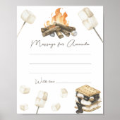 S'more Campfire 1st Birthday Timeカプセルメッセージ ポスター (正面)