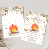 S'more Campfire Baby Shower 招待状