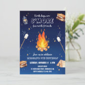 S'more Campfire Birthday Partyへの招待 招待状 (スタンド正面)