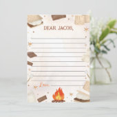 S'more Campfire Timeカプセルノートメッセージカード サンキューカード (スタンド正面)