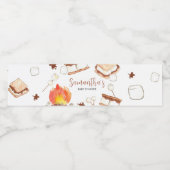 S'more Camping Baby Shower ペットボトルラベル (シングルラベル)