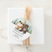 S'more Camping Bear ONE Happy Camper 1st Birthday フェイバータグ (インサイチュ)