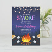 S'more Camping S'more焚き火誕生日招待状 招待状 (スタンド正面)
