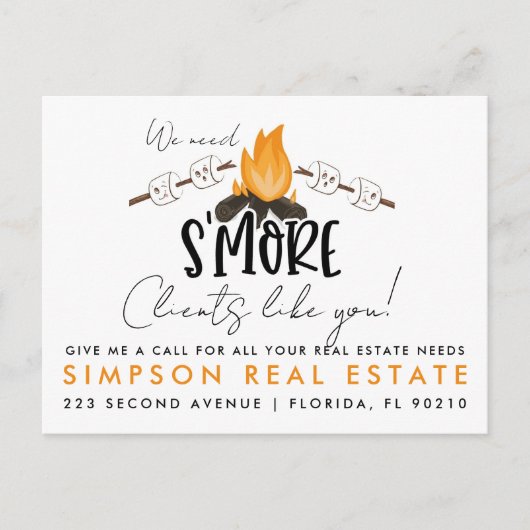 S'more Clients 実在 Estate Announcementはがき 案内ポストカード (正面)