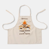 S'more Cuteおもしろいおもしろいキャンプファイアキッズ エプロン (正面)