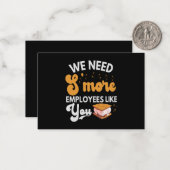 S'more Employee like You おもしろい Camping ノートカード (正面/裏面インサイチュ)