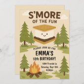 S'more Fun Campfire Birthday Party Invitation 招待状 (正面/裏面)