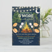S'more Fun Campfire Smores Baby Shower 招待状 (スタンド正面)