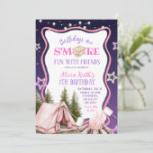 Smore Fun With Friends Girl Pink  招待状 (スタンド正面)