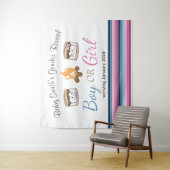 S'more Gender Reveal背景 タペストリー (インサイチュ)