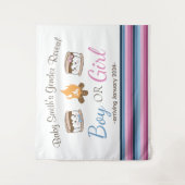 S'more Gender Reveal背景 タペストリー (正面)