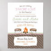 S'more Loveをテーマにしたベビージェンダーが赤ちゃんのシャワーを明らかにする ポスター (正面)