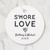 S'more Loveハートクラフト素朴結婚ズ フェイバータグ (正面)
