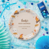 S'more Love秋キャンピング素朴ベビーシャワー ペーパープレート (パーティー)