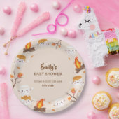 S'more Love秋キャンピング素朴ベビーシャワー ペーパープレート (パーティー)