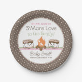 S'more Love赤ちゃんシャワー性別の表示プレート ペーパープレート (正面)
