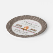 S'more Love赤ちゃんシャワー性別の表示プレート ペーパープレート (アングル)