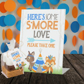 S'more Love Blue Woodland Camperパーティー 台座サイン