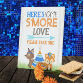 S'more Love Blue Woodland Camperパーティー 台座サイン