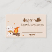 S'more Love Campfireおむつラッフルベビーシャワー エンクロージャーカード (正面)