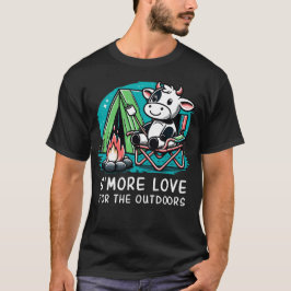 S'more Love for theアウトドアおもしろいカウキャンプ Tシャツ