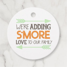 S'more Love Woodland Baby Showerメッセージカード フェイバータグ