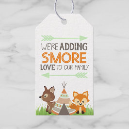 S'more Love Woodland Camper Baby Showerメッセージカード ギフトタグ