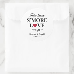 S'more Love's結婚の丸クラシックステッカー ラウンドシール