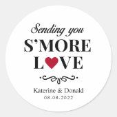 S'more Love's結婚の丸クラシックステッカー ラウンドシール (正面)
