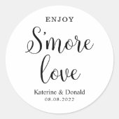 S'more Love's結婚の丸クラシックステッカー ラウンドシール (正面)