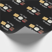 Smore Pun Dark BGメリーがおもしろいSmore Pun Dark ラッピングペーパー (角)