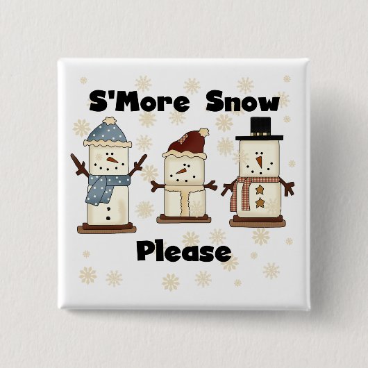 S'more Snow Please Tシャツ&ギフト 缶バッジ (正面)