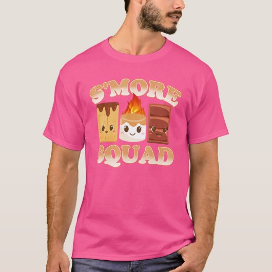 Smore Squad Campfire Camping Outdoor Friends Tシャツ (正面)