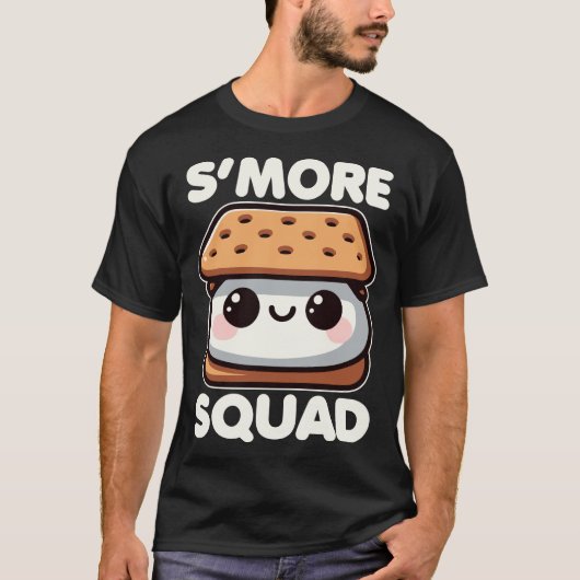 S'more Squad S'more おもしろいCampingかわいいかわいい Tシャツ (正面)