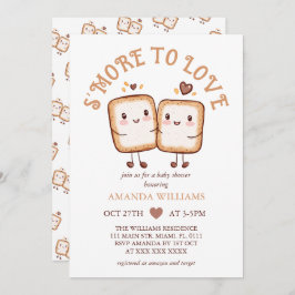 S'more to Loveかわいいキャンプファイアベイビーシャワー 招待状