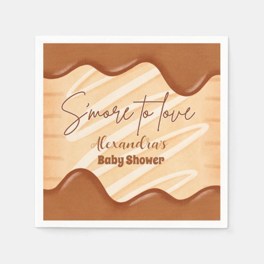 S'more to Loveかわいい男女兼用ベビーシャワー スタンダードカクテルナプキン (正面)
