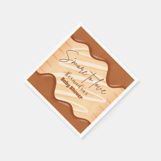 S'more to Loveかわいい男女兼用ベビーシャワー スタンダードカクテルナプキン (角)