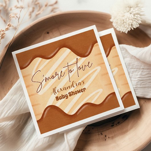 S'more to Loveかわいい男女兼用ベビーシャワー スタンダードカクテルナプキン