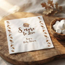 S'more to Love ラスティック ギンガム ベビーシャワー スタンダードカクテルナプキン