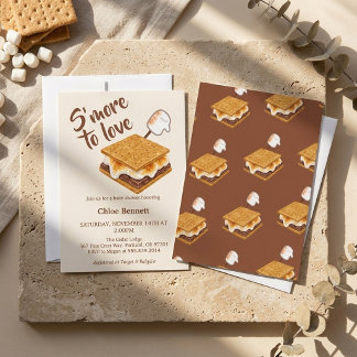 S'more To Love 冬のキャンプベビーシャワー 招待状
