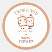 S'more to love Baby Showerありがとう ラウンドシール (正面)