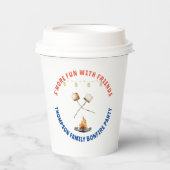 S'moresおもしろい焚き火バックヤードクックアウトフレンドシップ 紙コップ (正面)