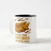 S'Moresがあなたと一緒にマグカップ – Nerdy おもしろい Camp ツートーンマグカップ (正面左)