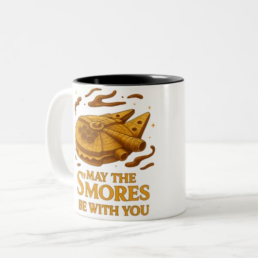 S'Moresがあなたと一緒にマグカップ – Nerdy おもしろい Camp ツートーンマグカップ (正面左)