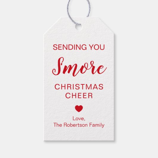 S'moresのためにあなた方のクリスマス応援を送信 ギフトタグ (正面)