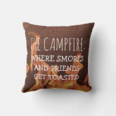 Smoresの友人を言うおもしろいなキャンプのキャンプファイヤー クッション (裏面)