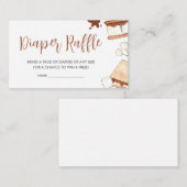 S'moresキャンピングベビーシャワーおむつラッフル エンクロージャーカード (正面/裏面)