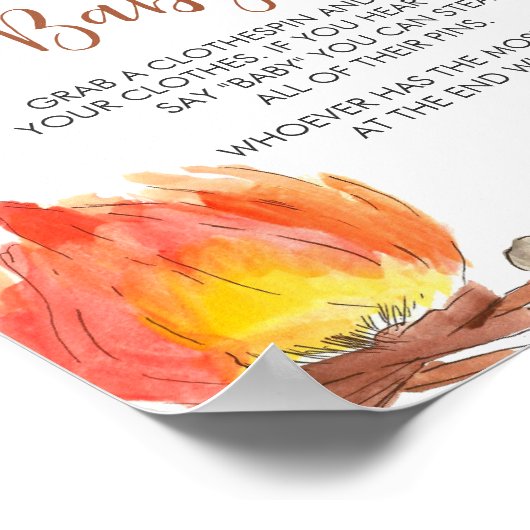 S'moresキャンピングベビーシャワー言わないベビー ポスター (角)